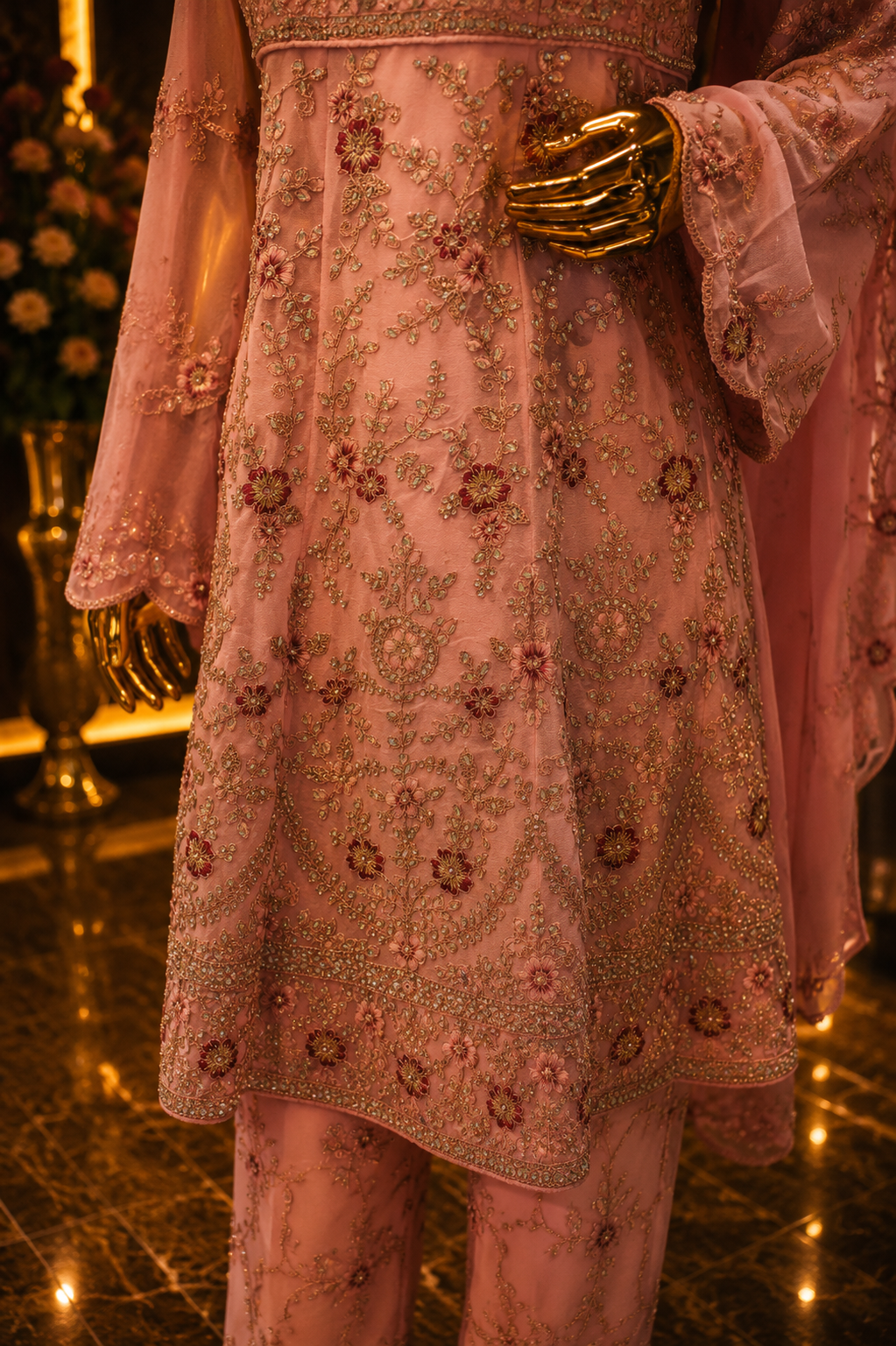 The Designer Premium Luxury Style Semi-Stitched Dress