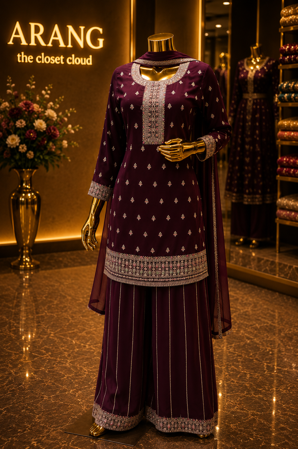 The Designer Elegant Shirt Style Ready To Wear Dress