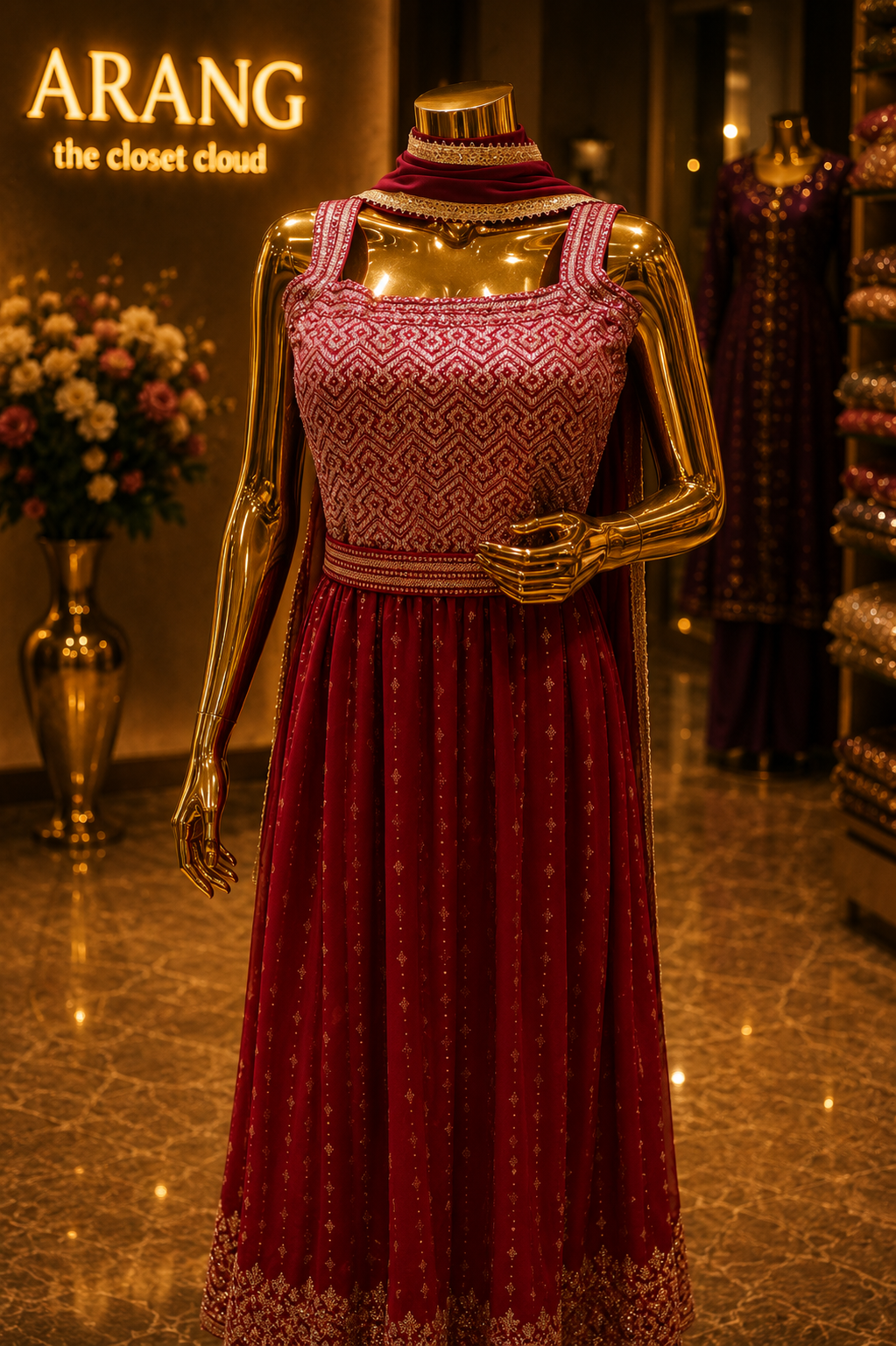 The Premium Pakistani Long Shirt Style Ready To Wear Dress