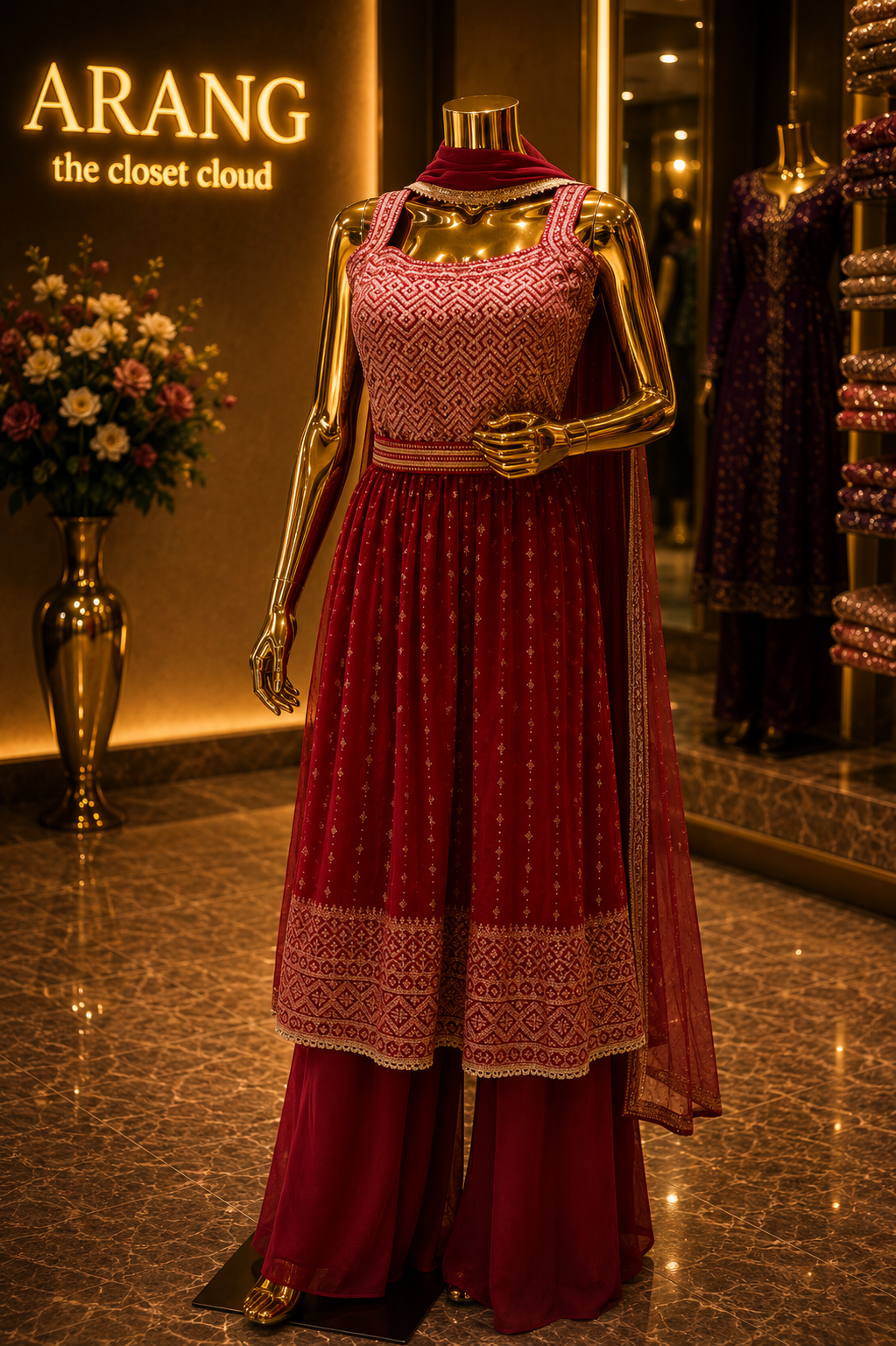The Premium Pakistani Long Shirt Style Ready To Wear Dress