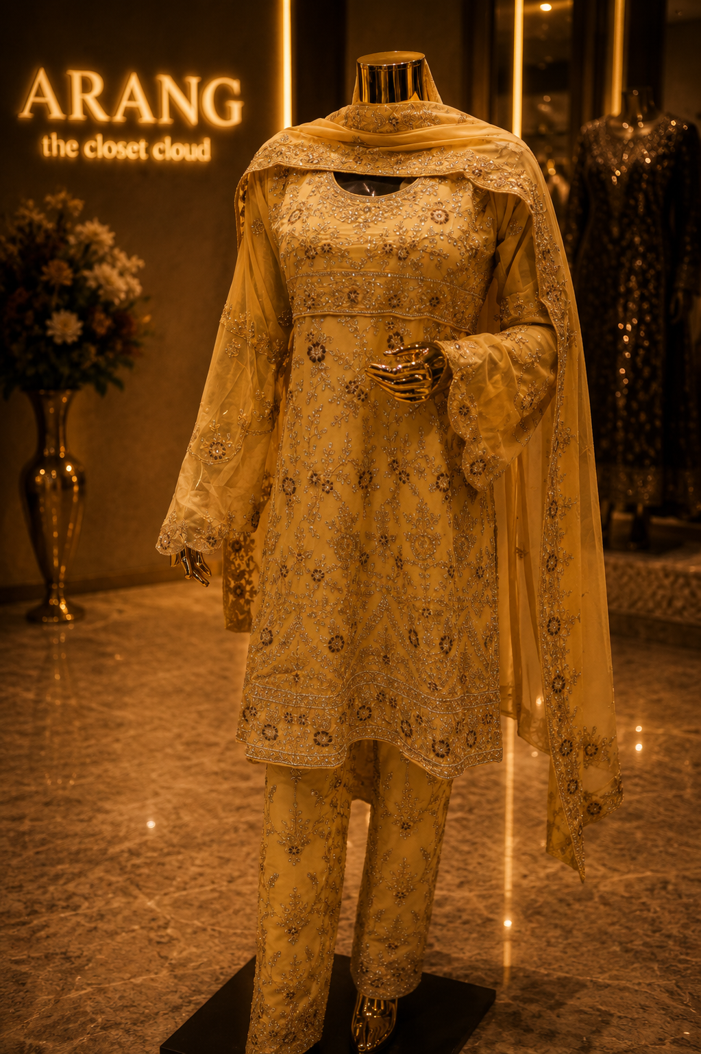 The Designer Premium Luxury Style Semi-Stitched Dress