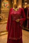 The Premium Designer Frock Style Ready to Wear Sharara Dress