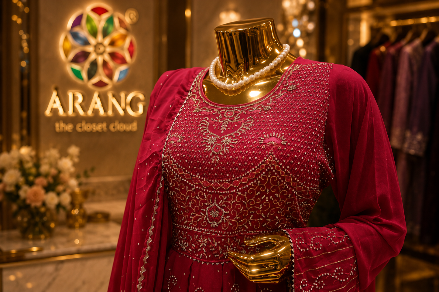 The Premium Designer Frock Style Ready to Wear Sharara Dress