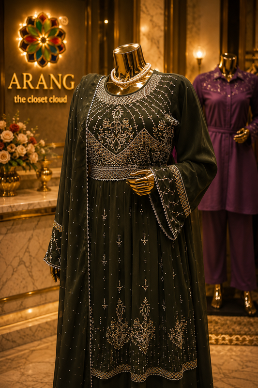 The Premium Designer Frock Style Ready to Wear Sharara Dress