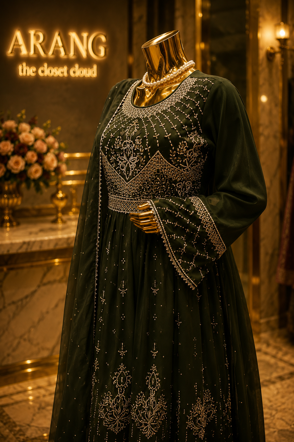The Premium Designer Frock Style Ready to Wear Sharara Dress