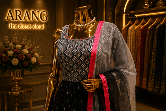The Premium Designer Cutlam Straight Style Ready to Wear Sharara Dress