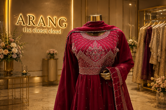 The Premium Designer Frock Style Ready to Wear Sharara Dress