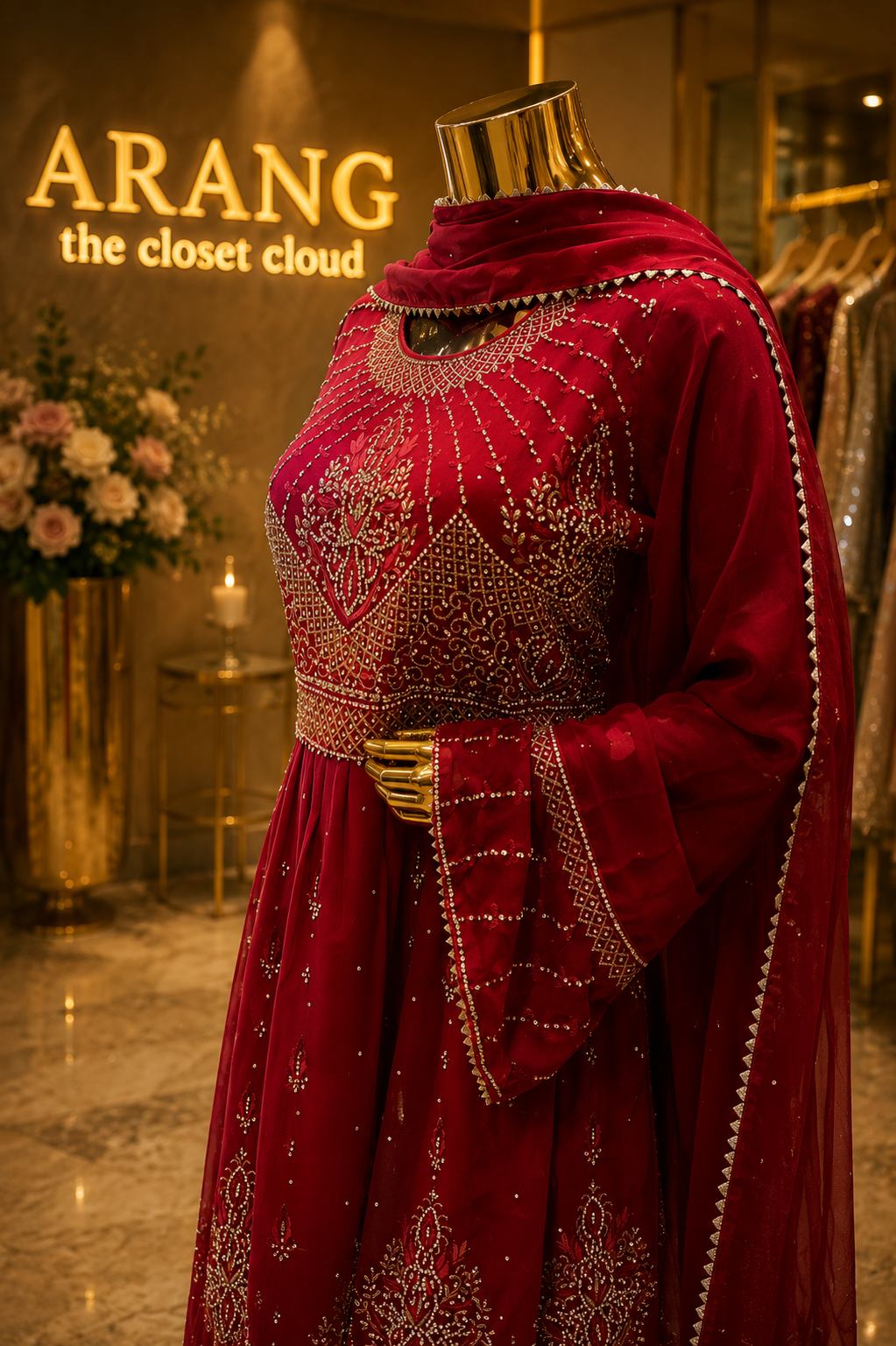 The Premium Designer Frock Style Ready to Wear Sharara Dress