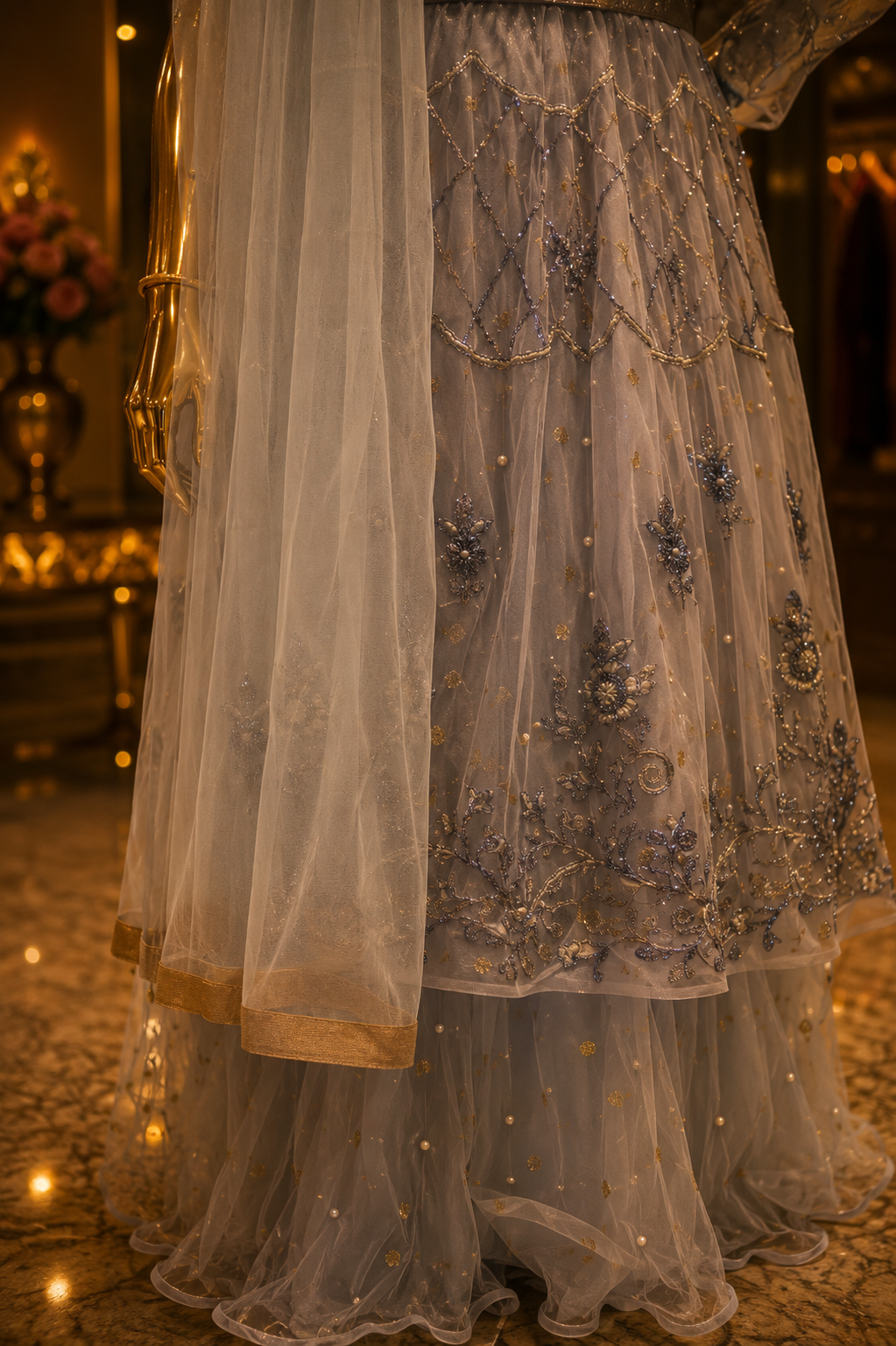 The Premium Designer Long Frock Style Ready To Wear Dress