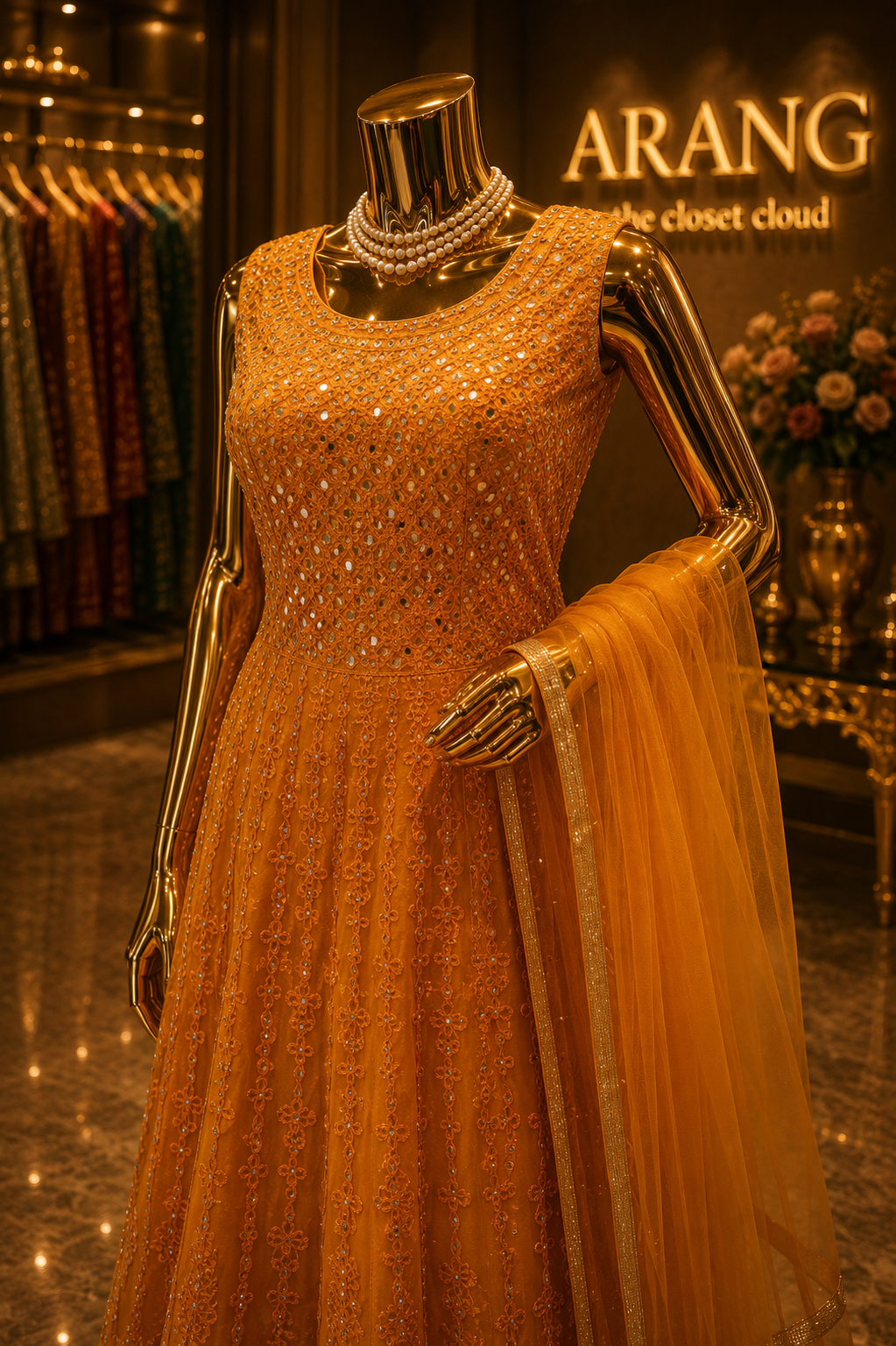 The Designer Long Frock Style Ready To Wear Dress