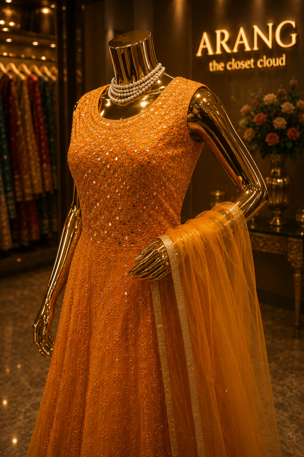 The Designer Long Frock Style Ready To Wear Dress