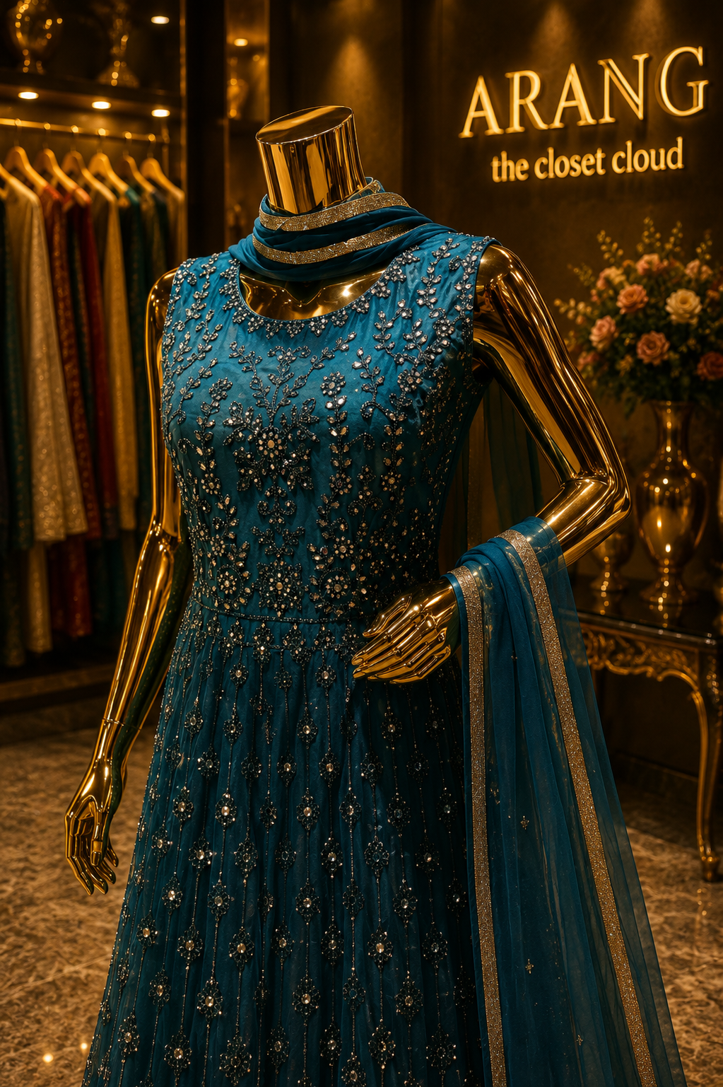 The Designer Long Frock Style Ready To Wear Dress
