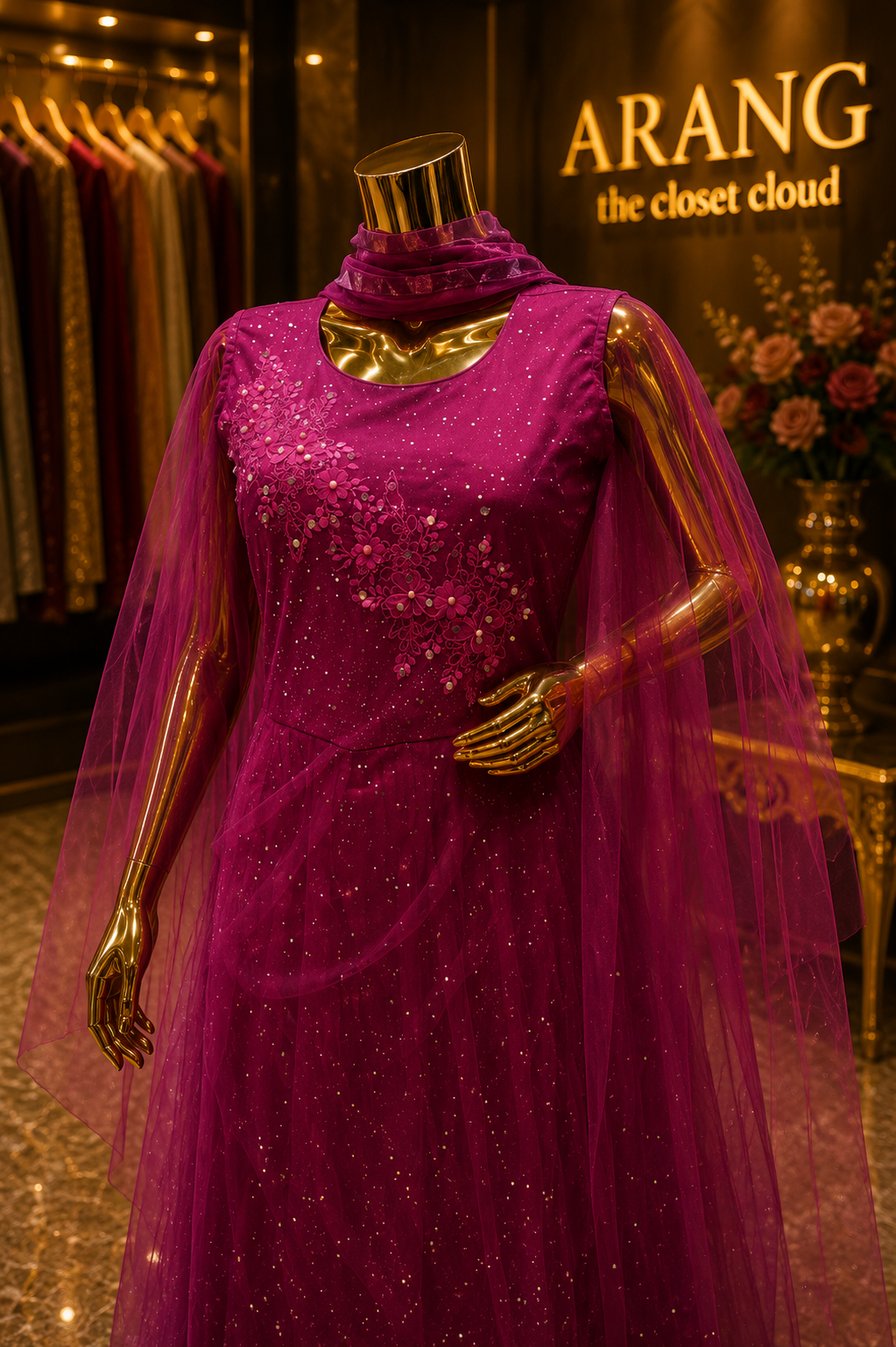 The Premium Designer Long Gown Ready to Wear Dress