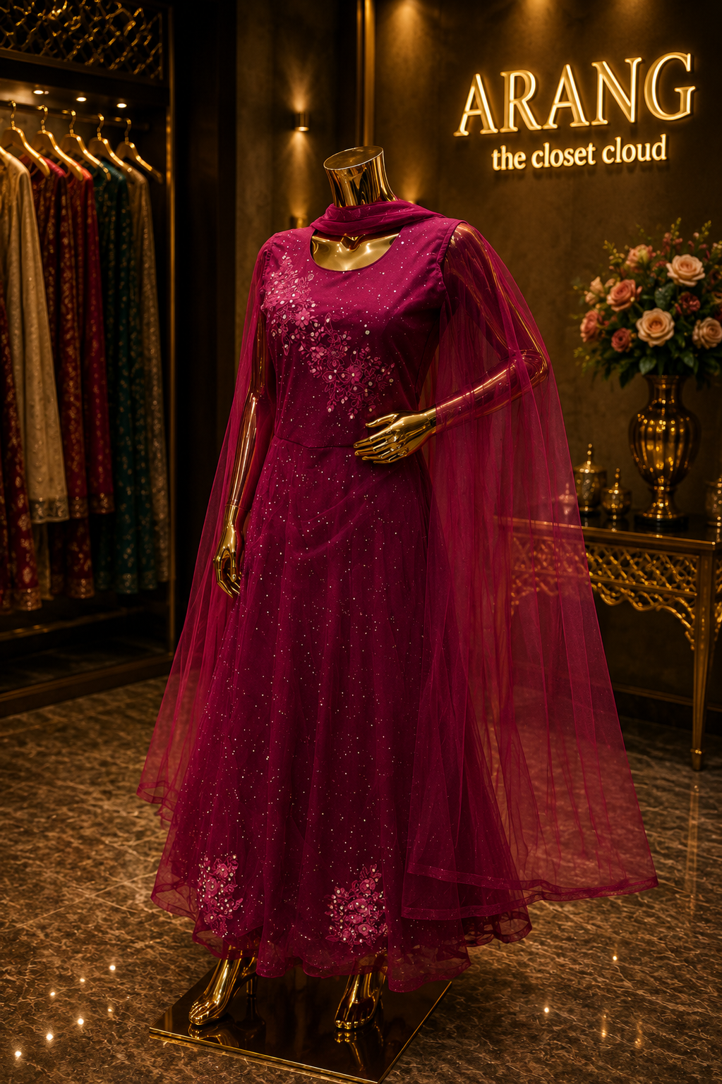 The Premium Designer Long Gown Ready to Wear Dress