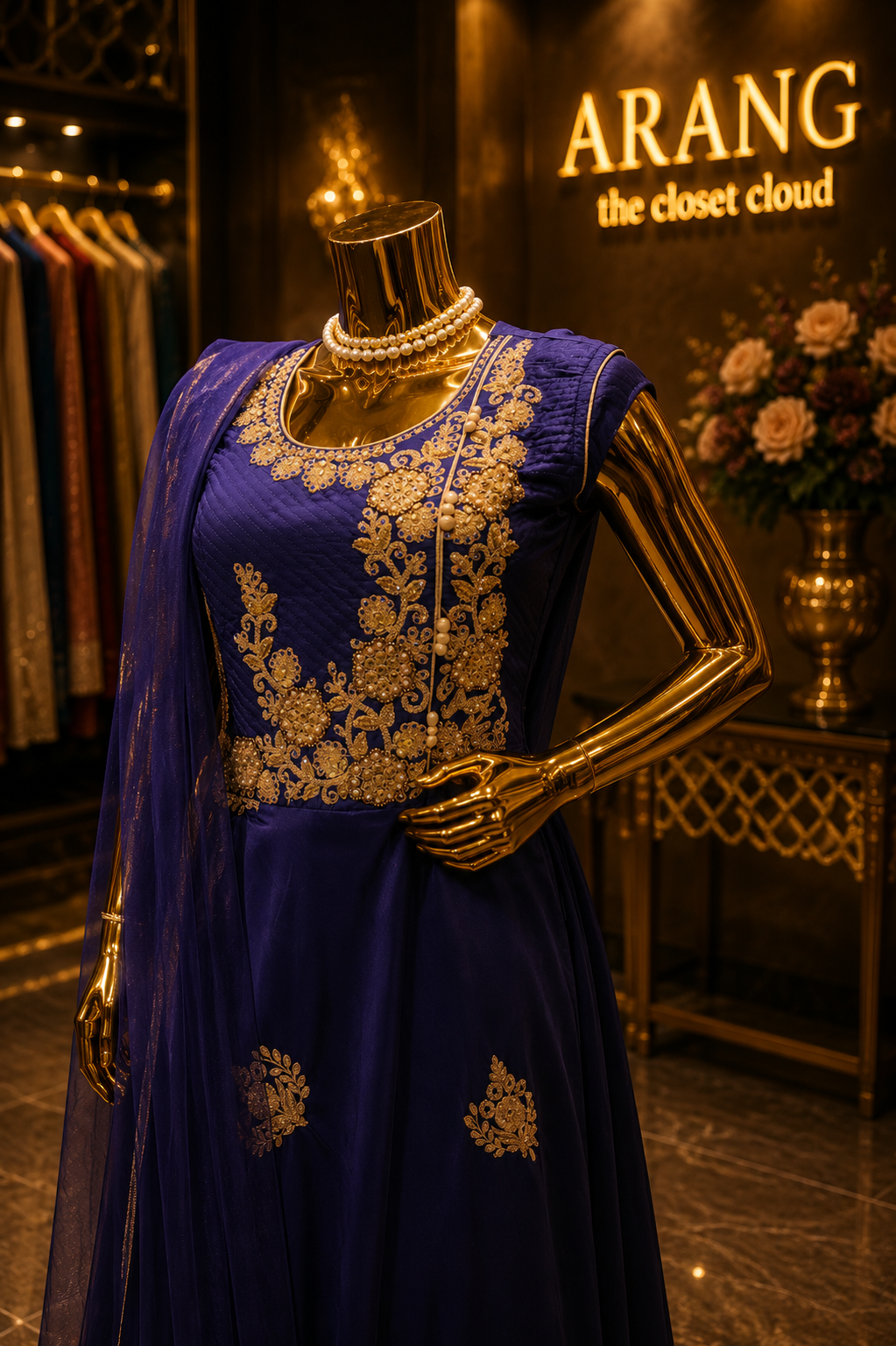 The Designer Premium Long Frock Style Ready To Wear Dress