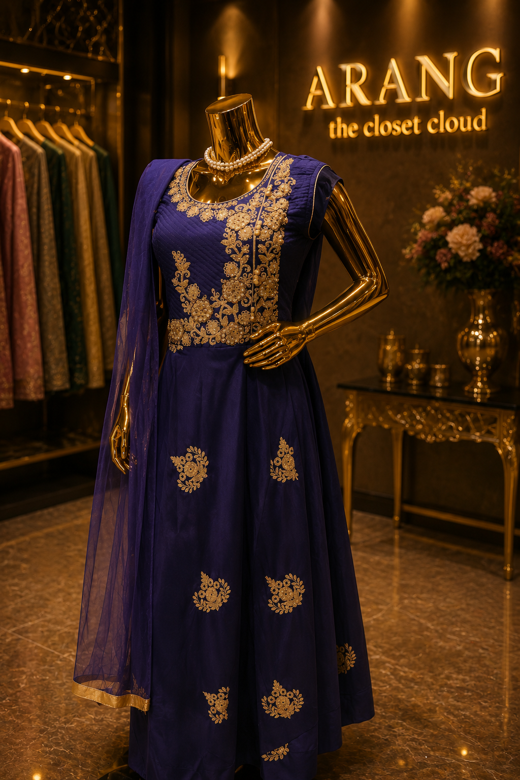 The Designer Premium Long Frock Style Ready To Wear Dress