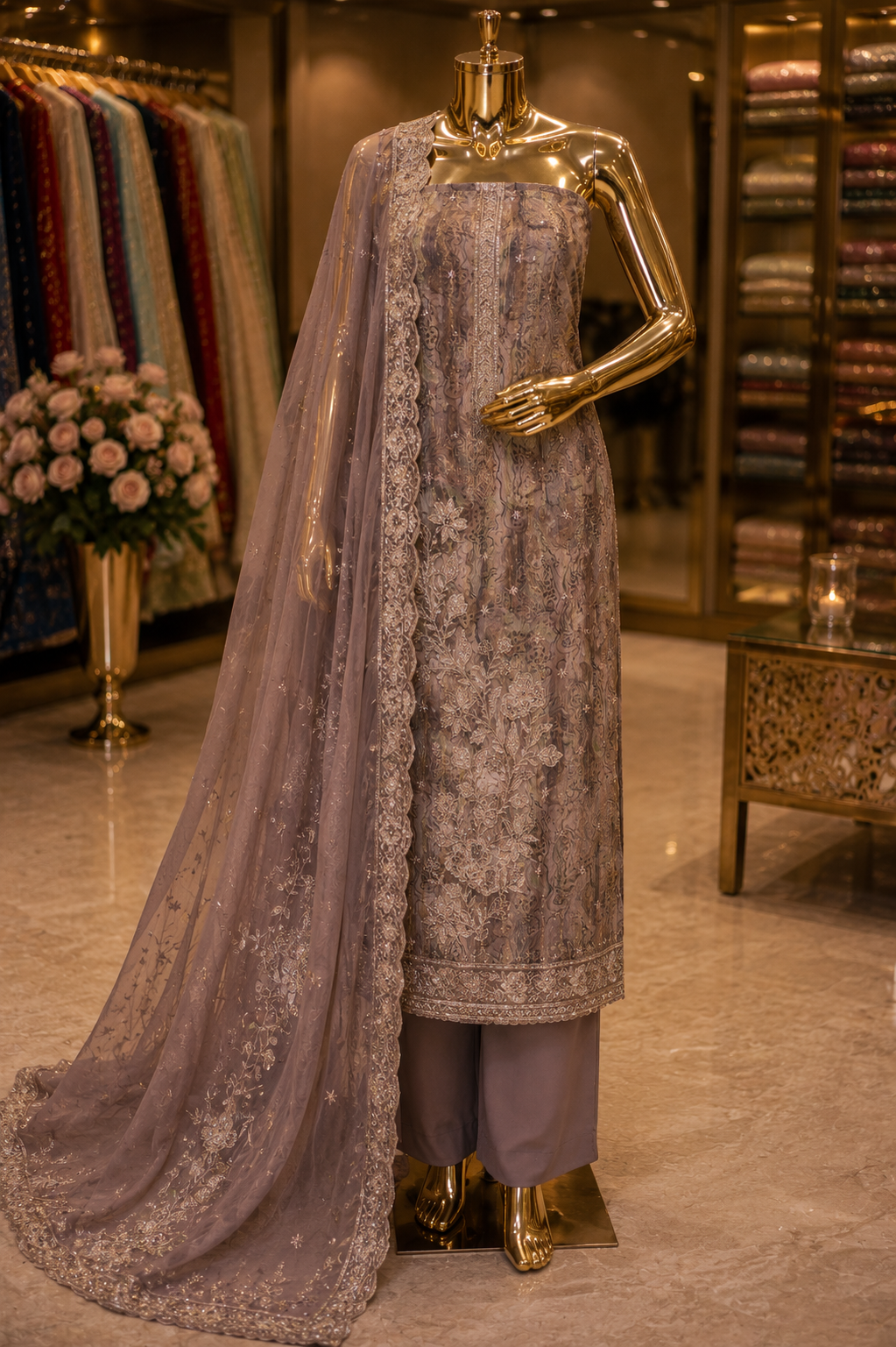 The Premium Designer Elegant Dress Material Suit