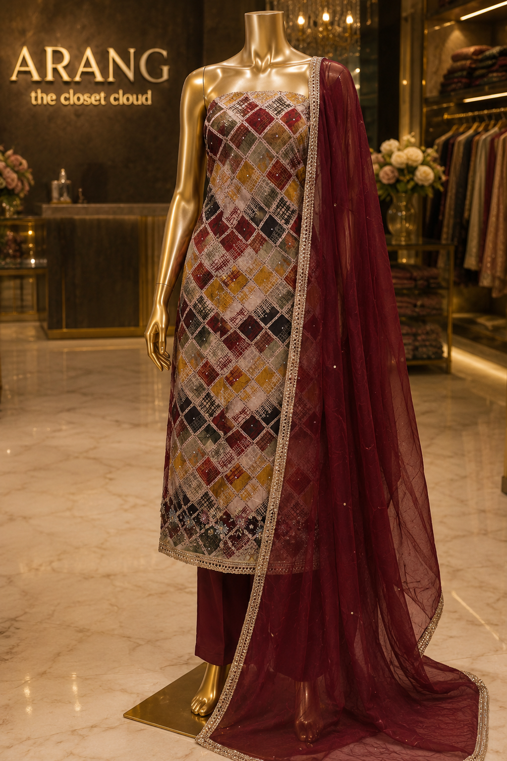 Premium Designer Elegant Dress Material Suit