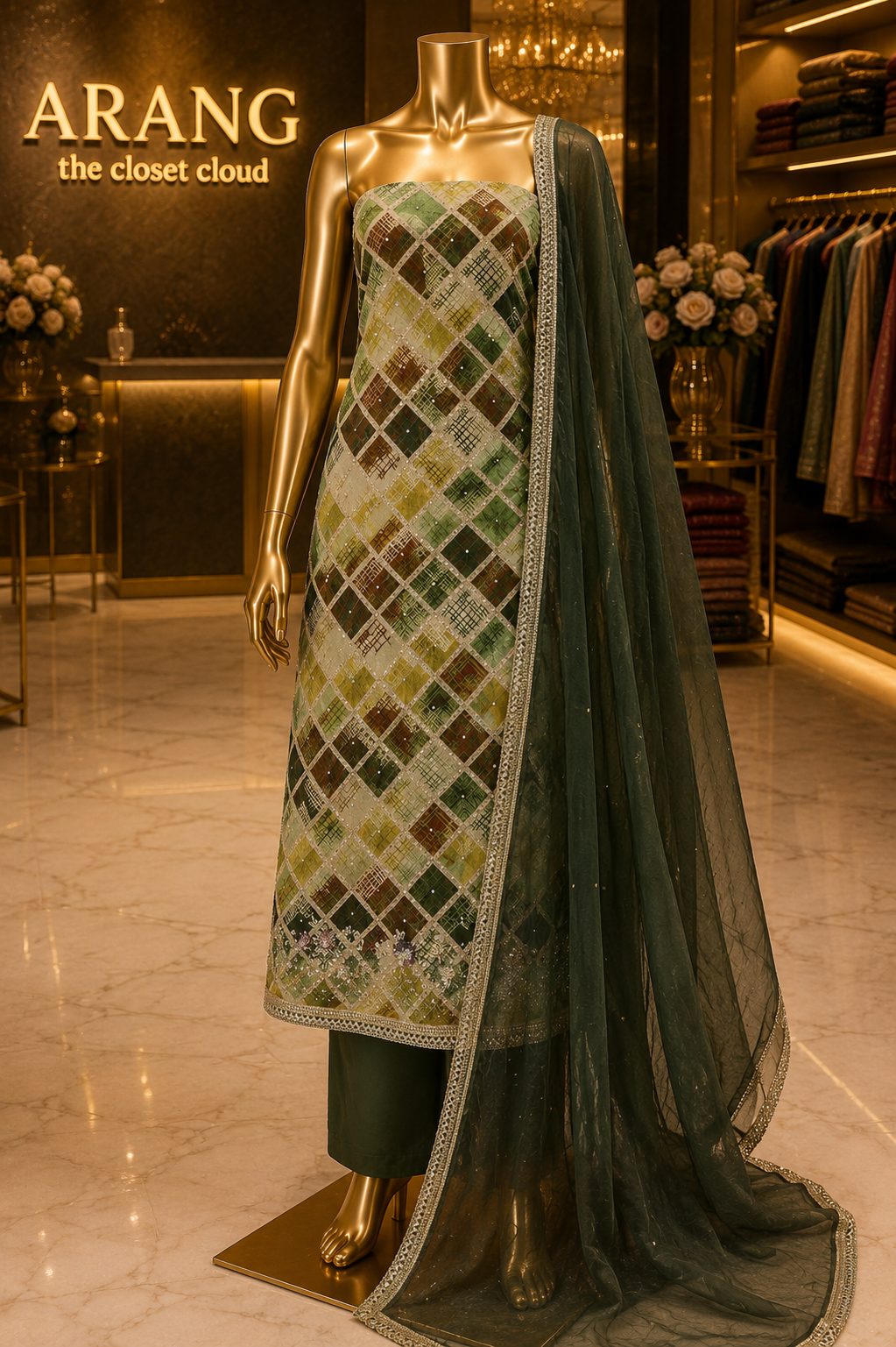 The Premium Designer Elegant Dress Material Suit