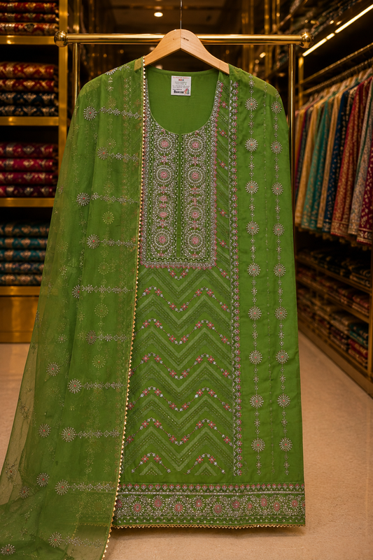 The Elegant Premium Pakistani Designer Dress Material Suit