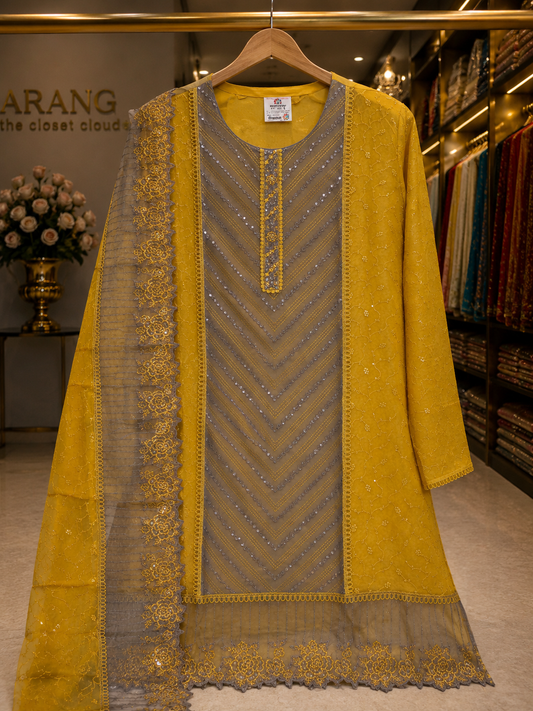 The Elegant Premium Designer Dress Material Suit