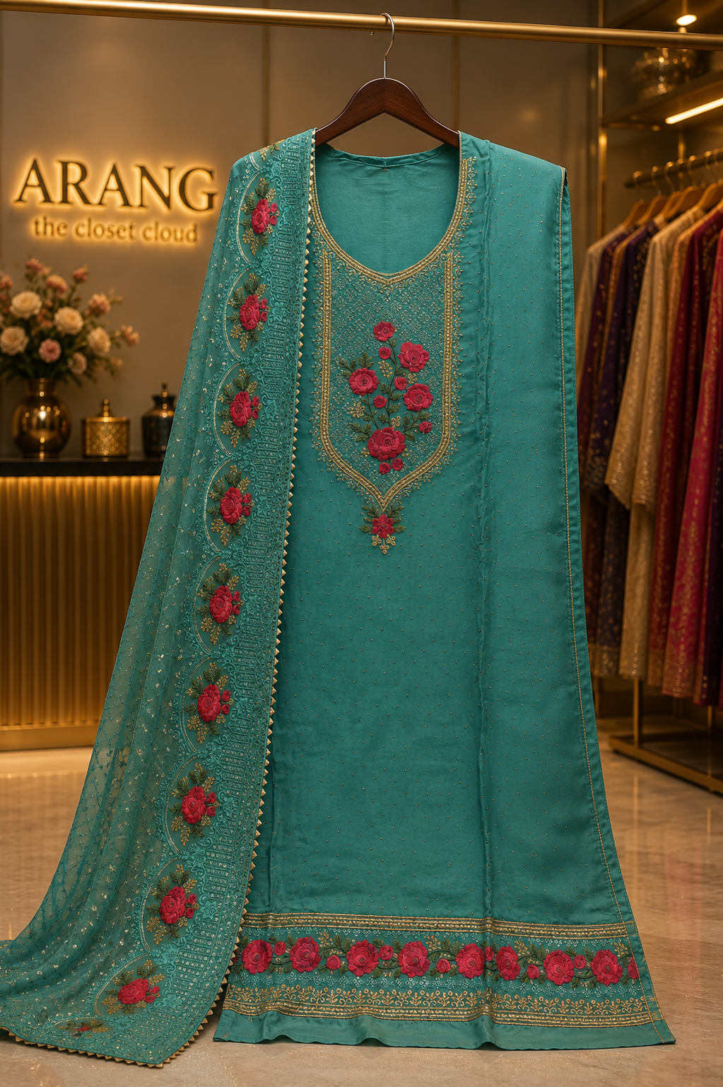 The Designer Pakistani Style Dress Material Suit