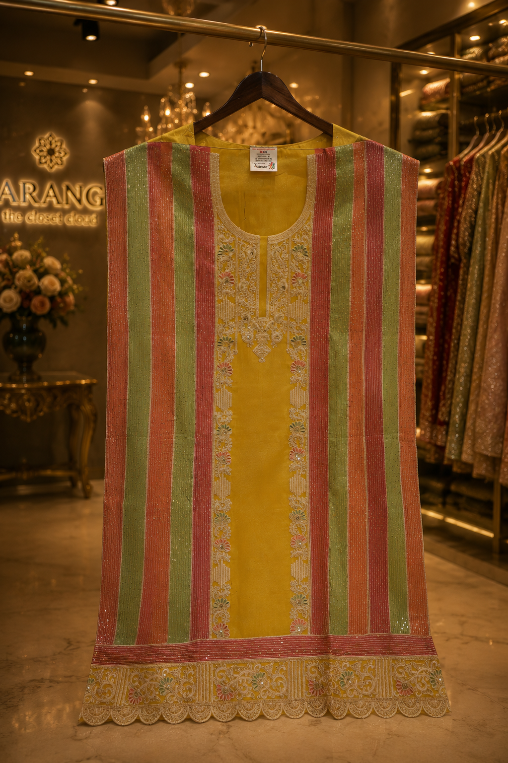 The Premium Luxury Pakistani Triple Shades Style Dress Material Suit