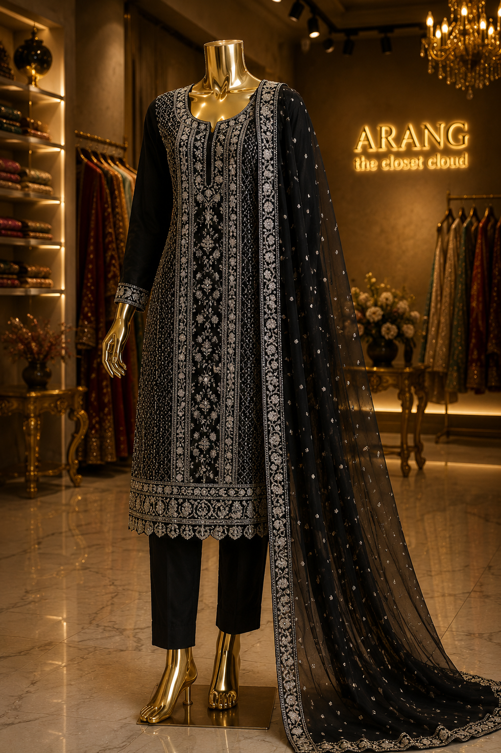 The Elegant Style Pakistani Dress Material Suit