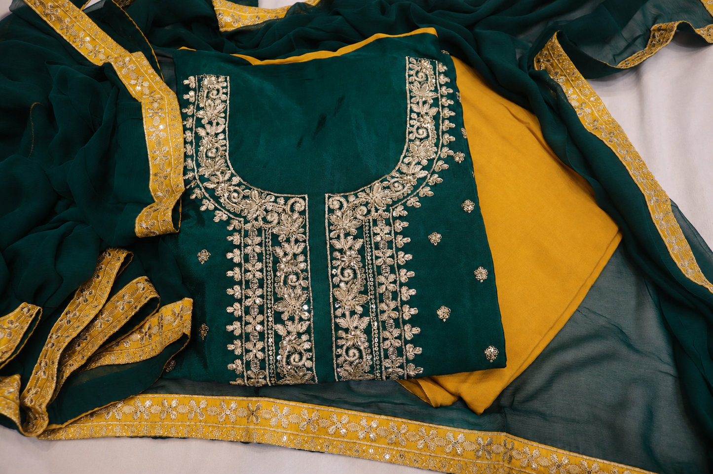 The Designer Double Shade Style Dress Material Suit
