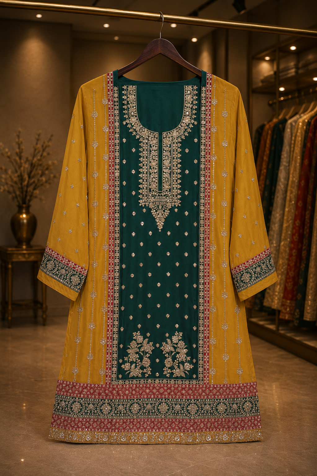 The Designer Double Shade Style Dress Material Suit