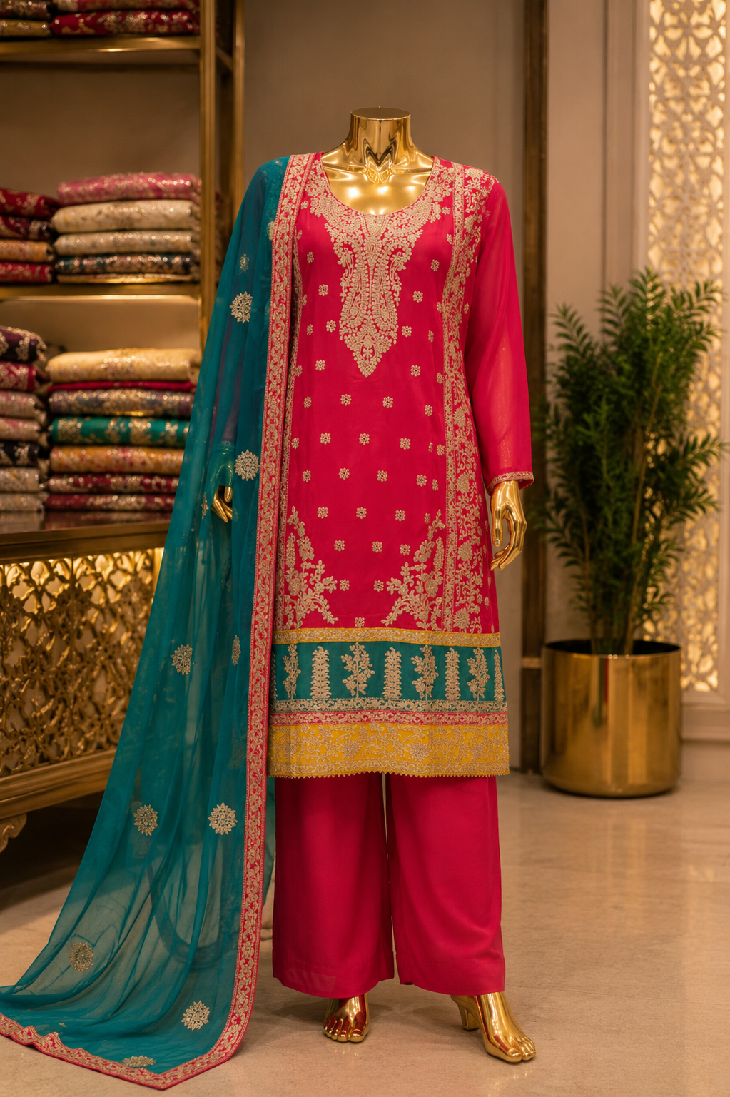 The Designer Pakistani Style Dress Material Suit