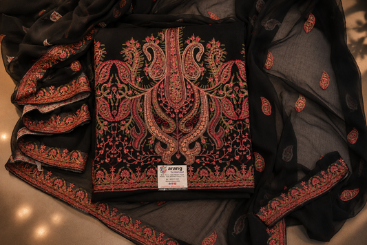 The Designer Luxury Kashmiri Work Style Dress Material Suit