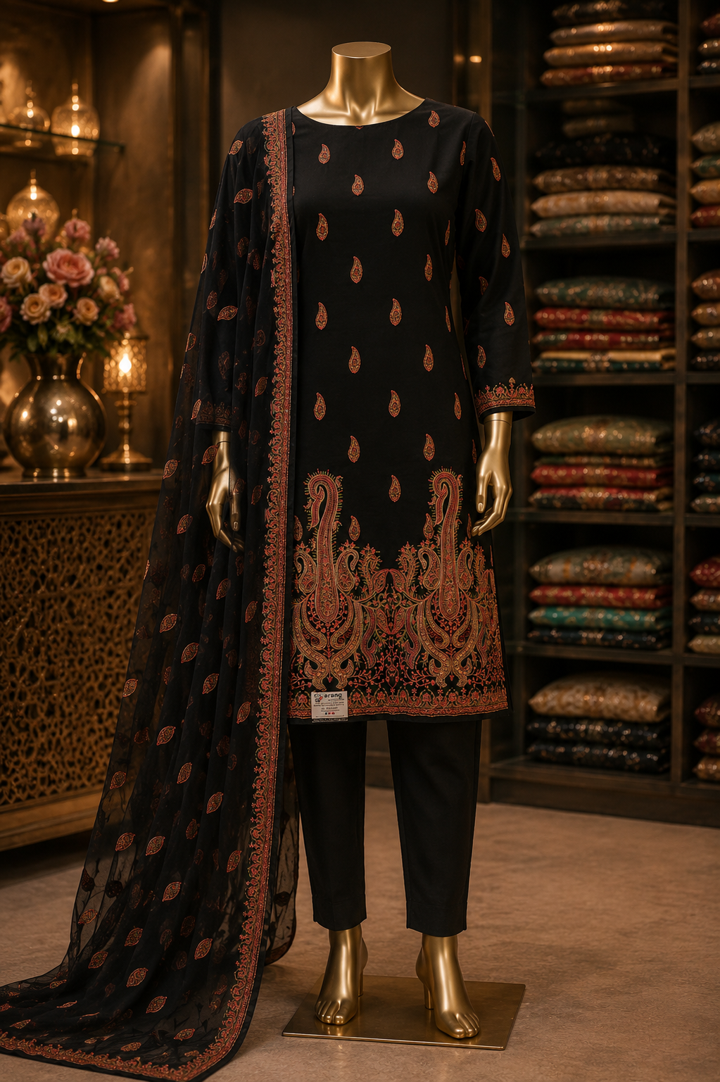 The Designer Luxury Kashmiri Work Style Dress Material Suit