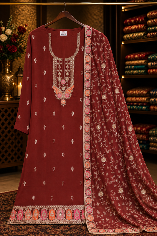 The Premium Designer Pakistani Dress Material Suit