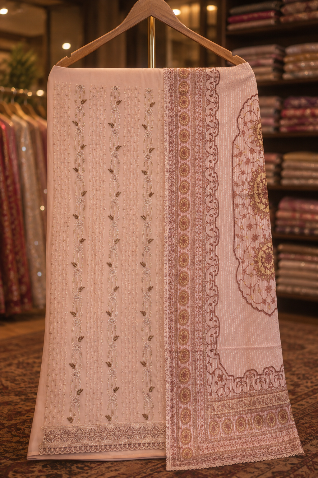 The Elegant Designer Dress Material Suit