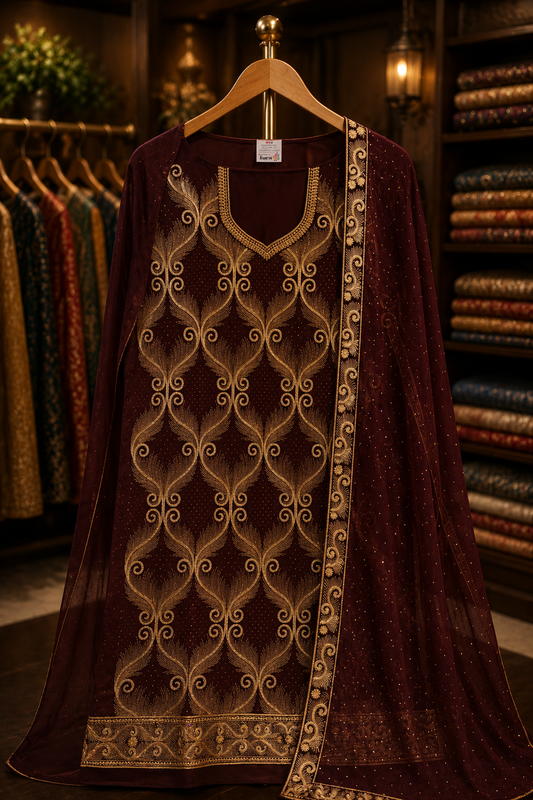 The Designer Elegant Dress Material Suit
