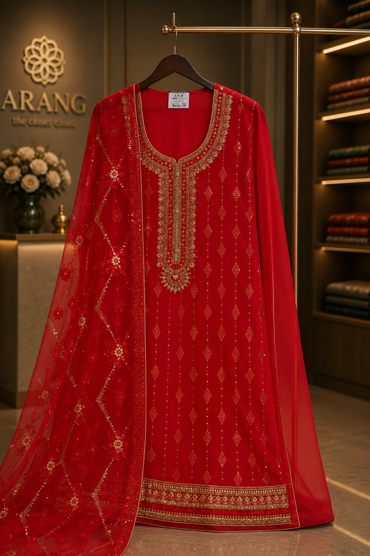 The Premium Wedding Wear Dress Material Suit