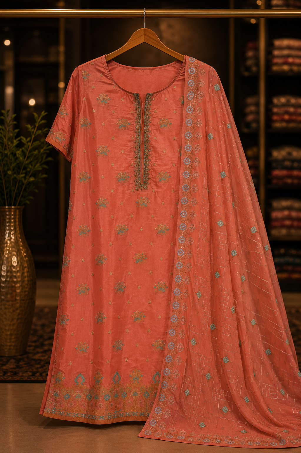 The Premium Wedding Wear Dress Material Suit