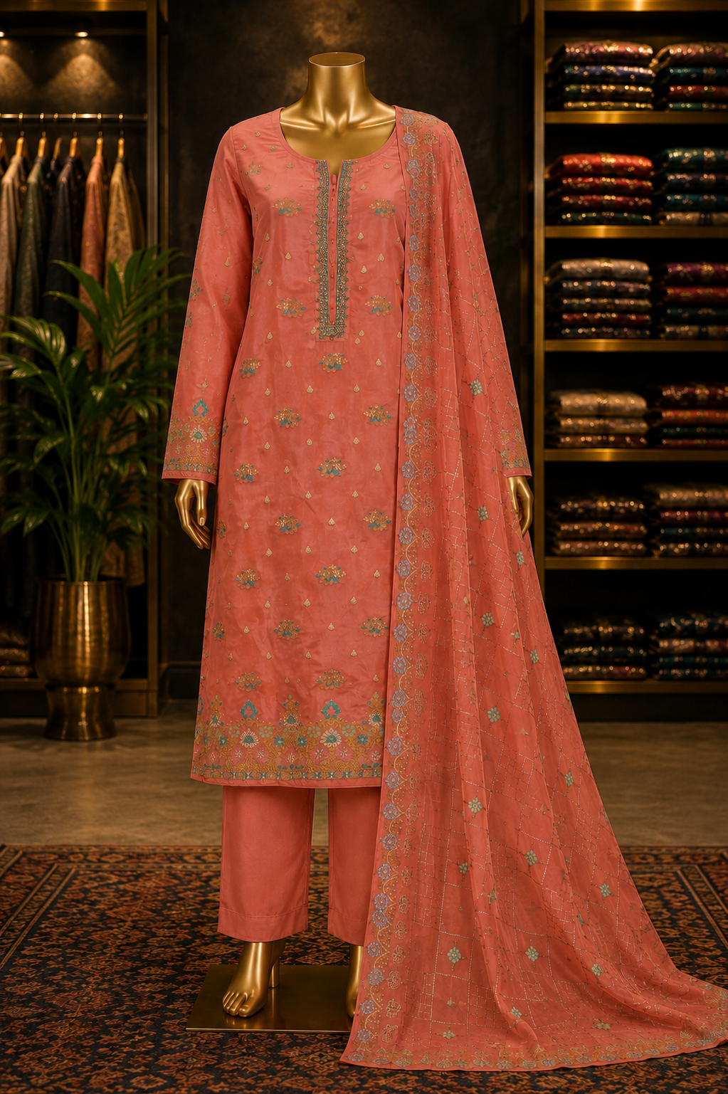 The Premium Wedding Wear Dress Material Suit