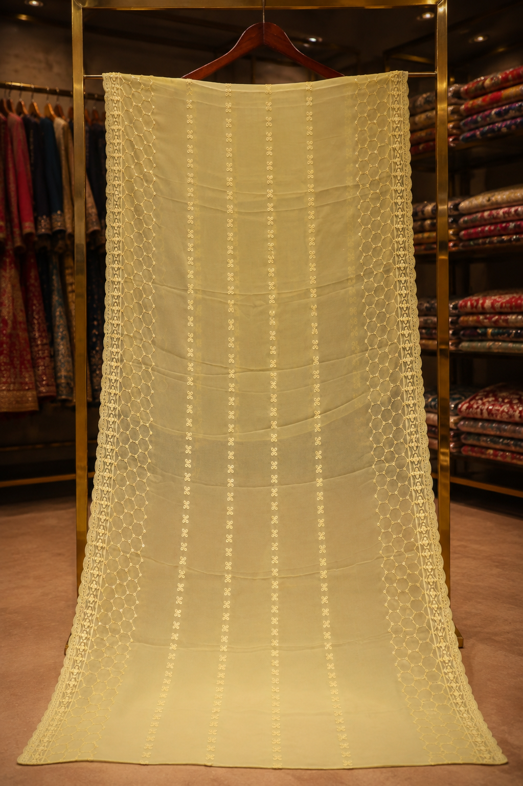 The Premium Pakistani Double Shade Dress Material Suit