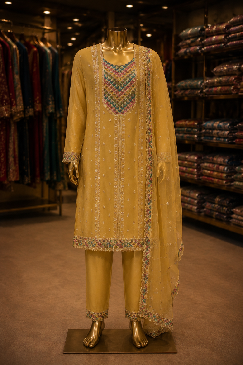 The Premium Pakistani Desinger Dress Material Suit