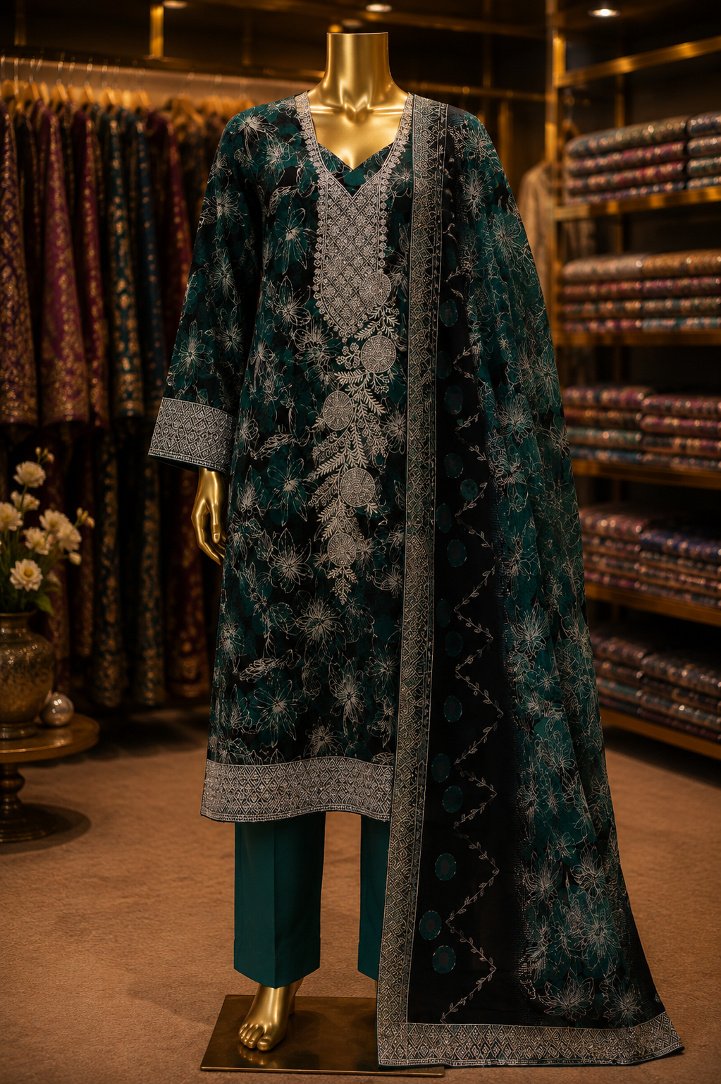 The Designer Wear Style Dress Material Suit