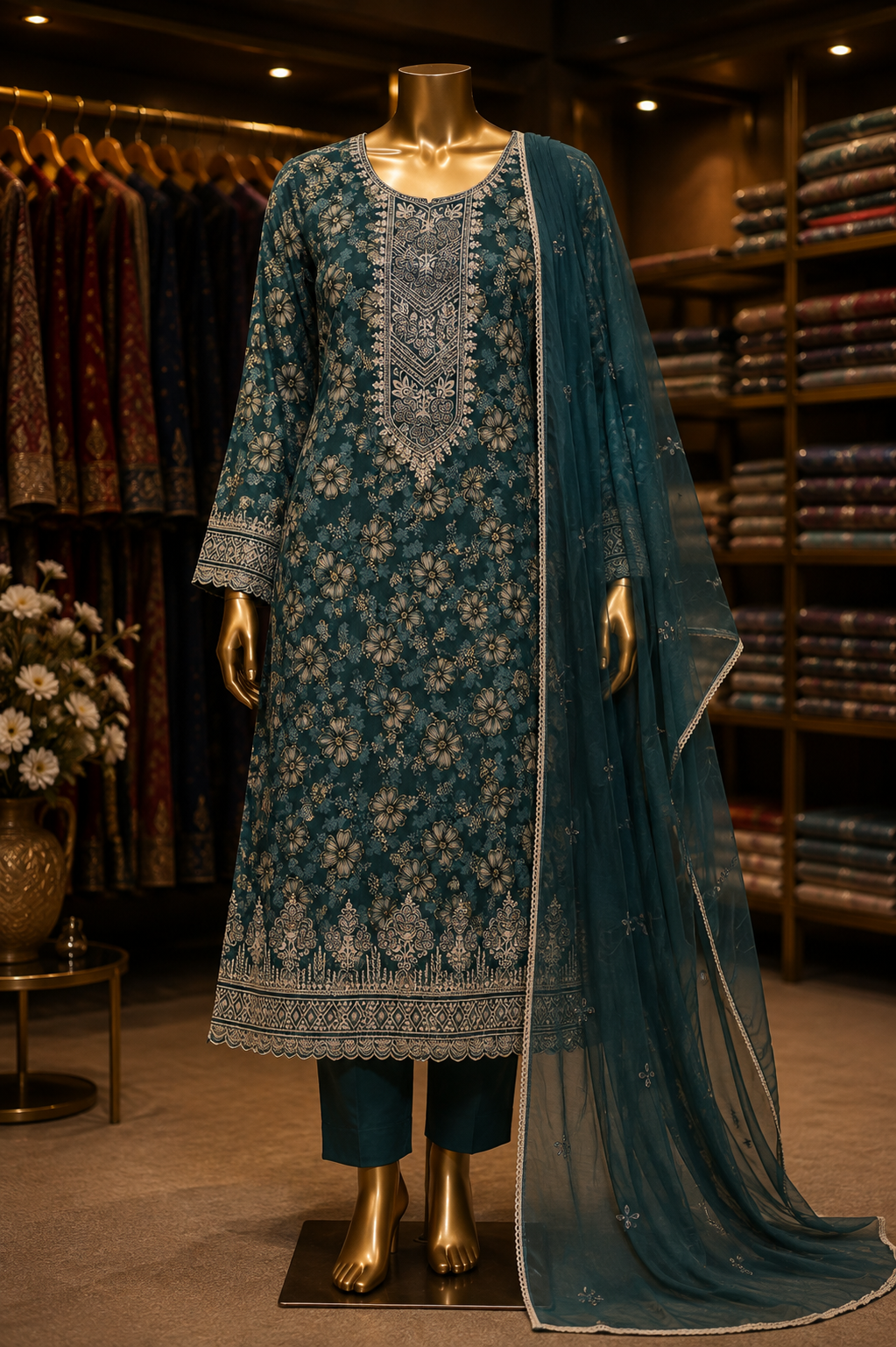 The Designer Wear Style Dress Material Suit
