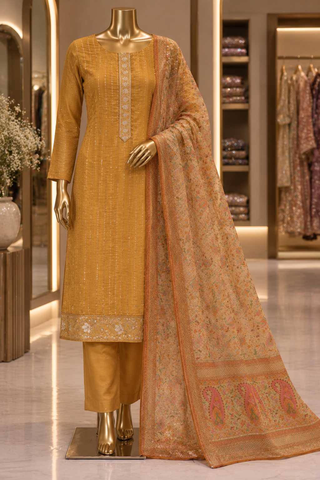 The Designer Elegant Dress Material Suit