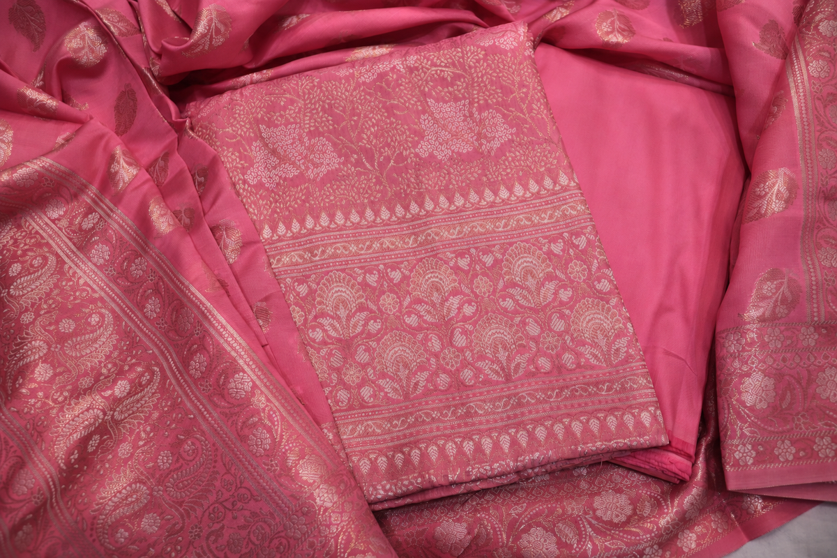 The Premium Designer Banarasi Silk Dress Material Suit