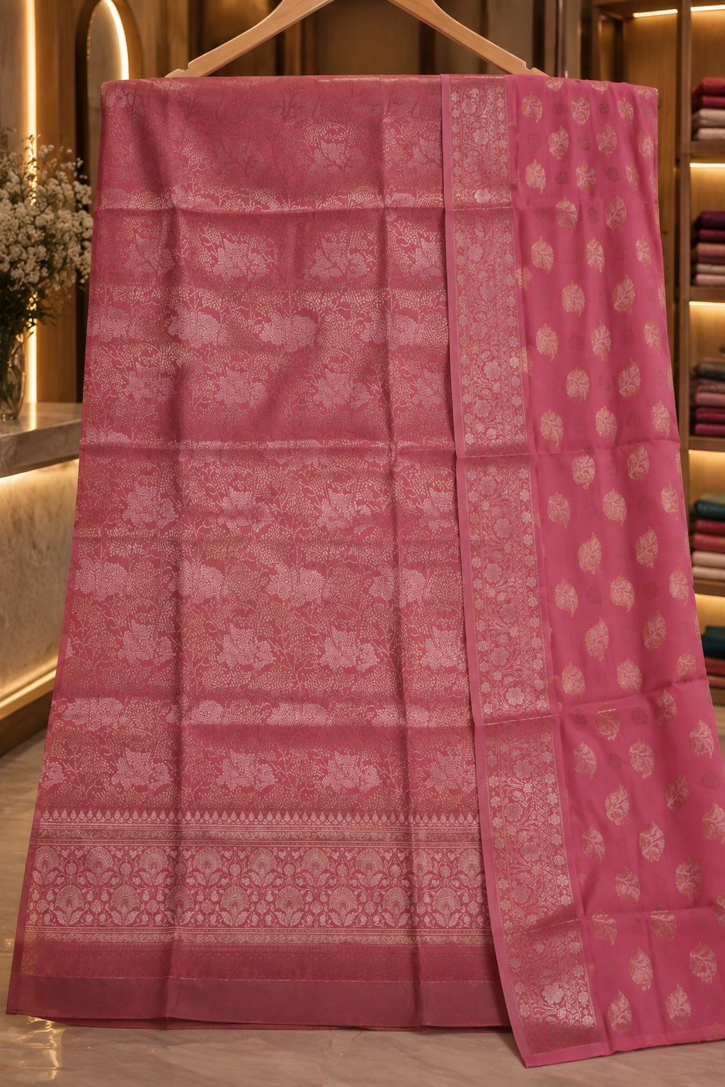 The Premium Designer Banarasi Silk Dress Material Suit