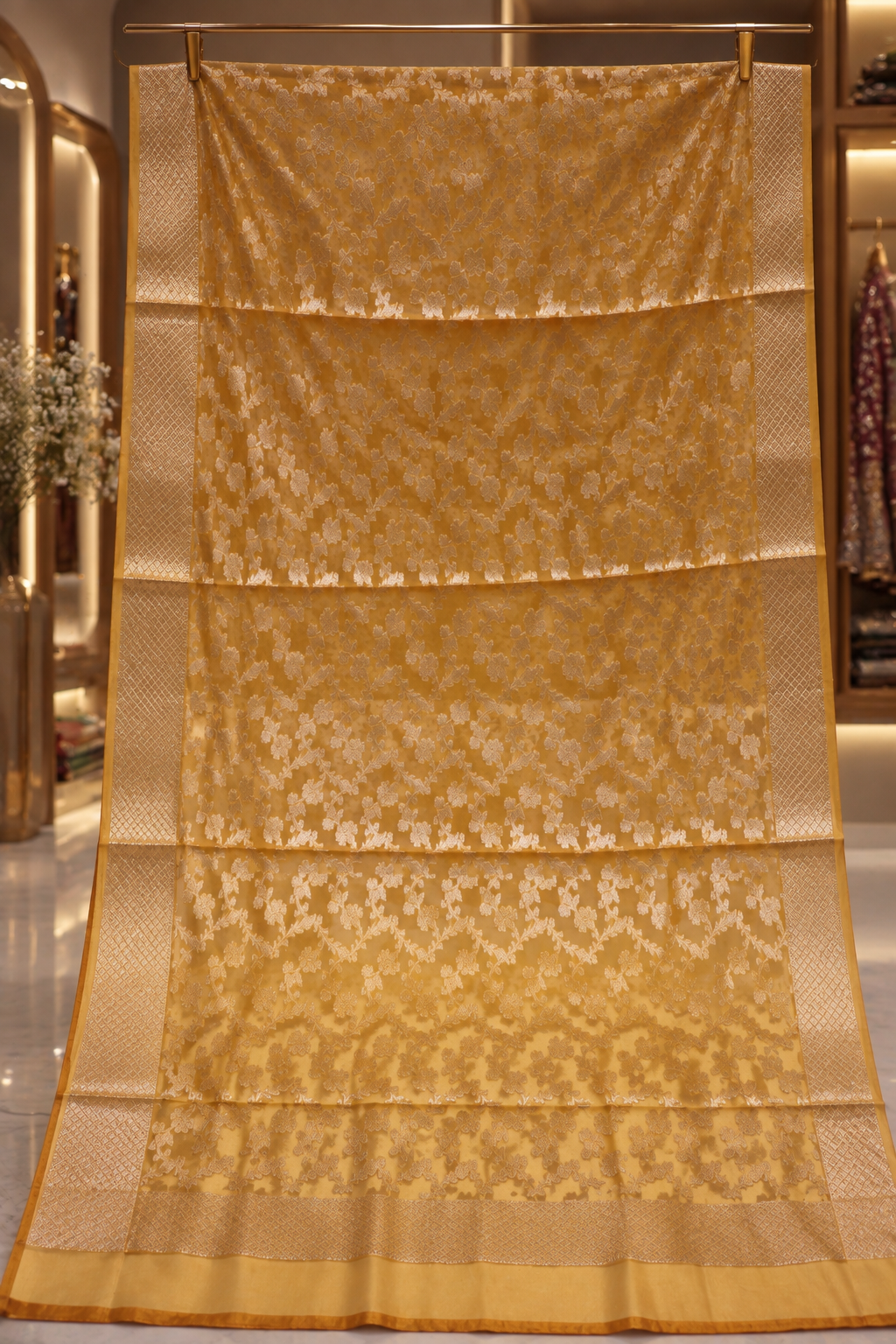 The Premium Designer Banarasi Organza Silk Dress Material Suit