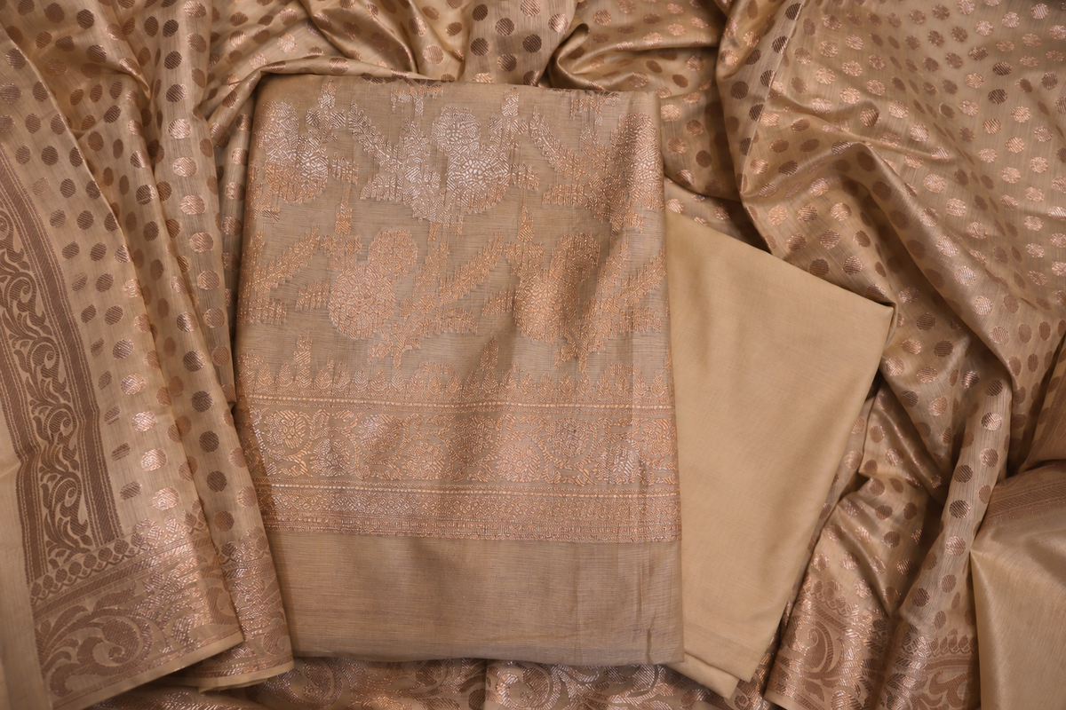 The Premium Designer Banarasi Silk Dress Material Suit