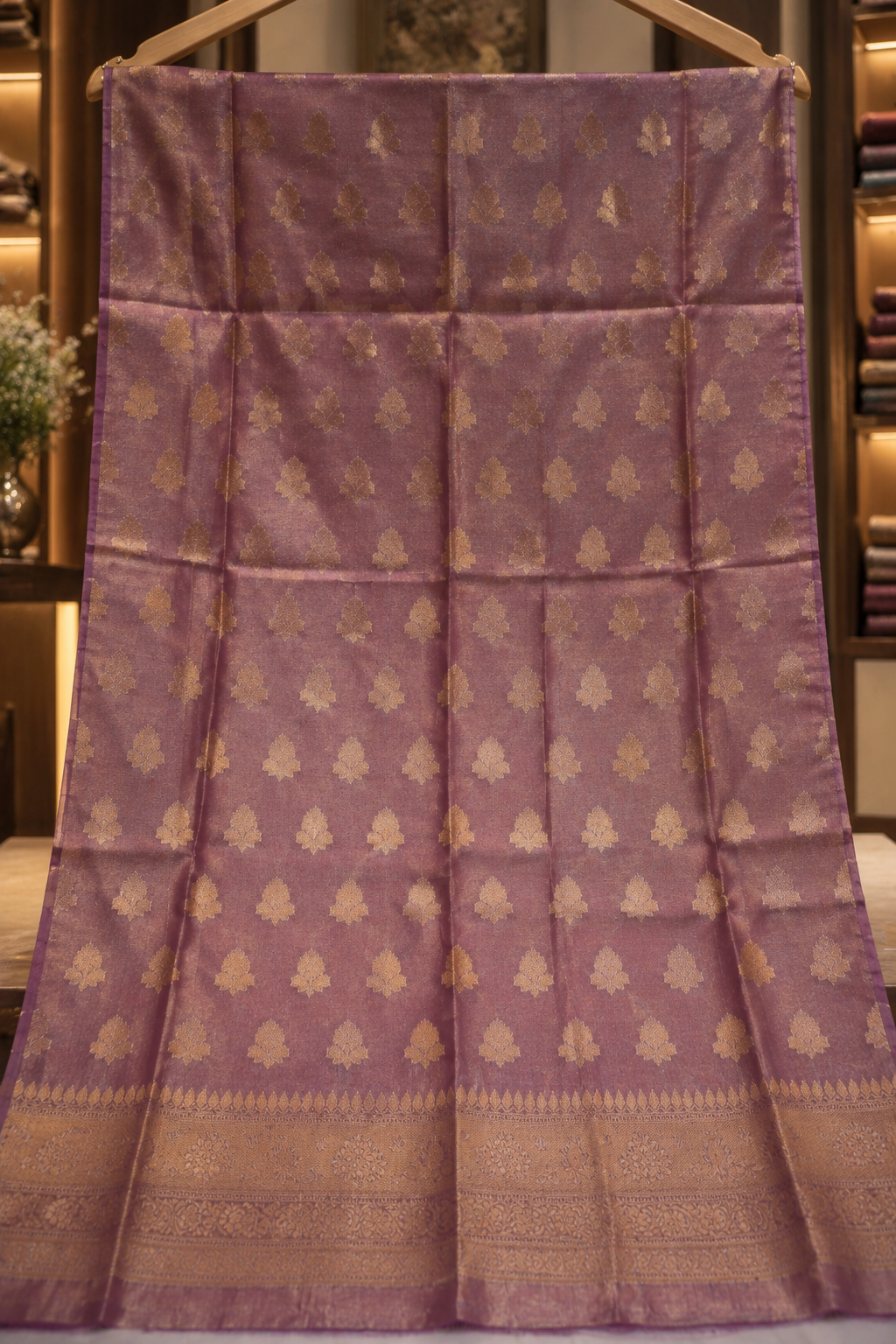 The Premium Designer Banarasi Tissue Silk Dress Material Suit