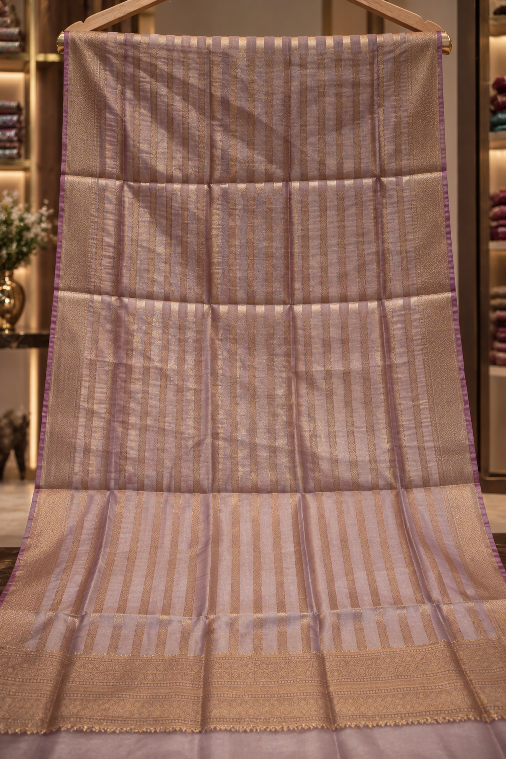 The Premium Designer Banarasi Tissue Silk Dress Material Suit